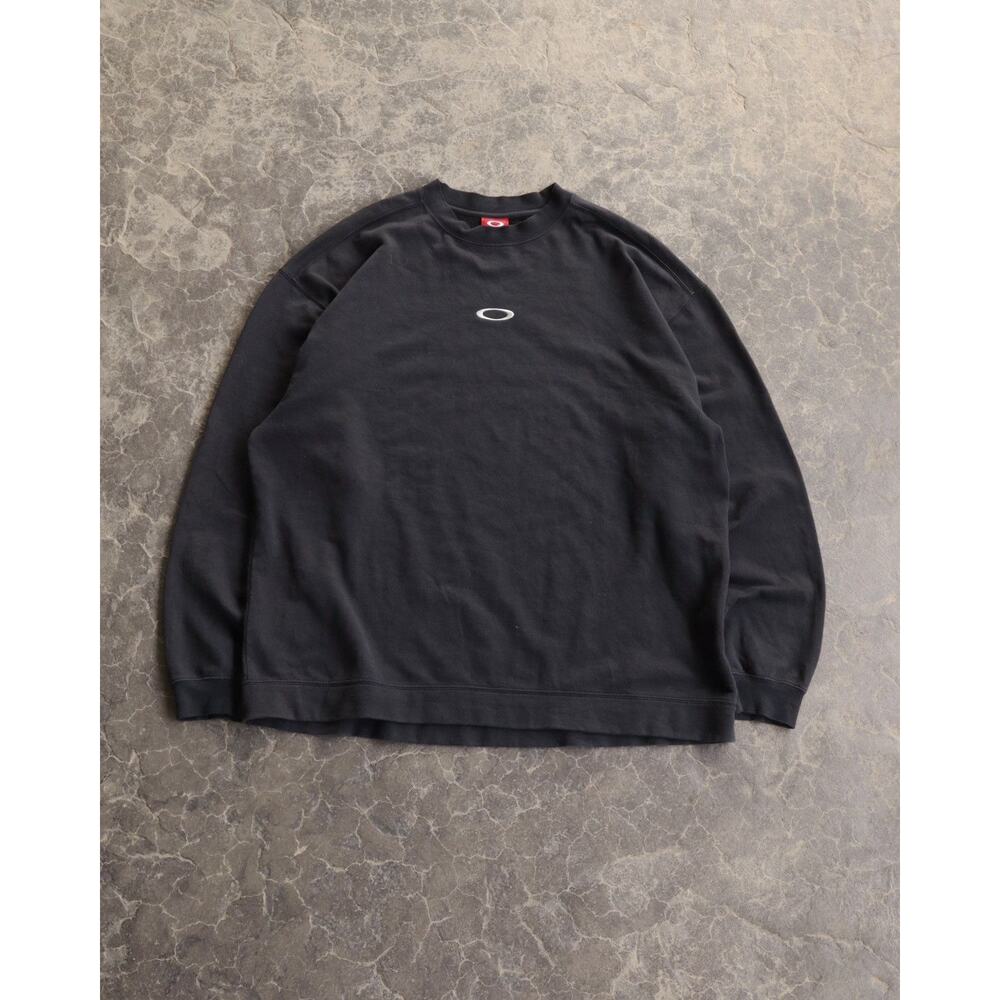Vintage Oakley Software Y2K 90s 00s Oakley O Black Crewneck